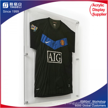 Lockable Large Soccer Jersey Acrylic Frame Panel for T Shirt